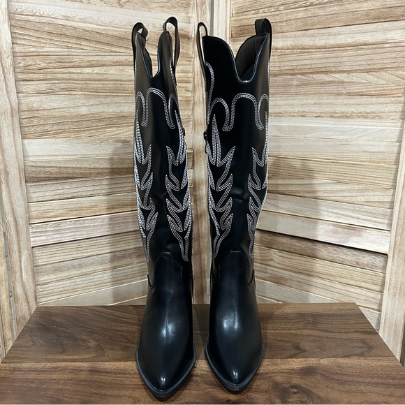 WOMEN’S KNEE HIGH COWBOY BOOTS (CATTLE-9) - Picture 5 of 5